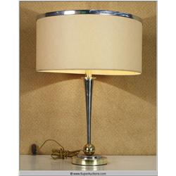  3 Tone Thin Neck Modern Table Lamp with Wide Shade 