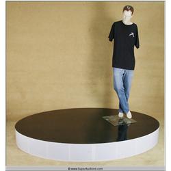 Large 19" Tall Semi-Translucent Black Top Platform with White Sides