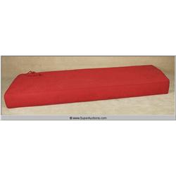Large 8' Long Red Plush Velvet Lounge Cushion