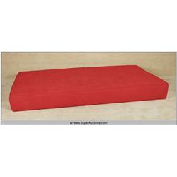 Large 6' Long Red Plush Velvet Lounge Cushion