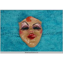 Female Theater Face French Hand Made/Hand Painted Wall Hanging Mask