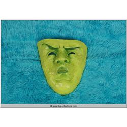 Angry Green Face Theater Man French Hand Made/Hand Painted Wall Hanging Mask