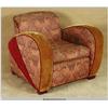 Image 2 : "Powder Blue" 2009 with "Patrick Swayze" 1930's Streamline Art Deco Style Lounge Chair with Period P