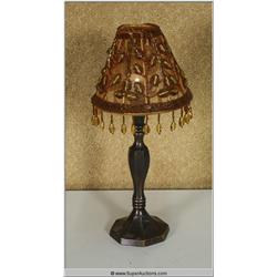 "Powder Blue" 2009 with "Patrick Swayze" Contemporary Table Lamp with Glass Beaded Shade used as a M