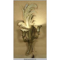 "Powder Blue" 2009 with "Patrick Swayze" Large 26" 1920's Hollywood Style Art Deco Wall Sconce used 