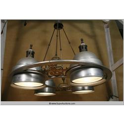 "Batman" 1989 Very Unique one of a kind Aluminum Art Deco Styled Chandelier