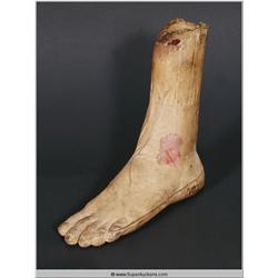 "Terminator " 2003 Staring "Arnold Schwarzenegger" Life Size Rubber Dirty Male Foot Movie Prop