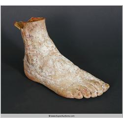"Terminator " 2003 Staring "Arnold Schwarzenegger" Powdered Soft Life Size Man's Foot Movie Prop