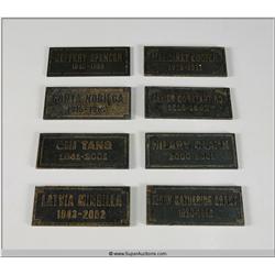 "Terminator 3" 2003 with "Arnold Schwarzenegger" Screen Used Grave Marker set of Eight From Sarah Co