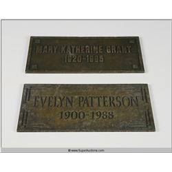 "Terminator 3" 2003 with "Arnold Schwarzenegger" Screen Used Grave Marker set of Two From Sarah Conn