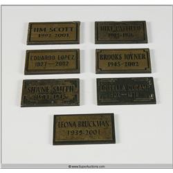"Terminator 3" 2003 with "Arnold Schwarzenegger" Screen Used Grave Marker set of Nine From Sarah Con