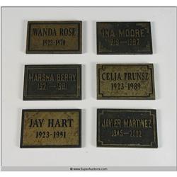 "Terminator 3" 2003 with "Arnold Schwarzenegger" Screen Used Grave Marker set of Eight From Sarah Co