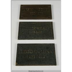 "Terminator 3" 2003 with "Arnold Schwarzenegger" Screen Used Grave Marker set of Three From Sarah Co