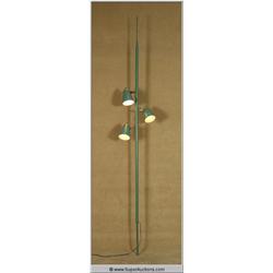 "The X-Files" Green 1950's 3 Light Floor Lamp used as a Movie Prop