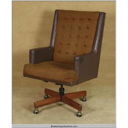 "Ray" 2004 starring "Jamie Foxx" 1950's Atomic Tufted Modern Desk Chair used as a Movie Prop
