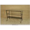 Image 1 : "Ray" 2004 starring "Jamie Foxx" Black Wire Frame Console Table with Glass Top used as a Movie Prop