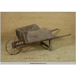 Dried Woode Rustic Wheel Barrel