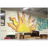 Image 1 : Large 15' Foot Hand Painted Cut Out Sun Panel 