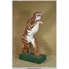 Image 1 : 94" Paper Mache Tiger fixed to Base with Wheels 