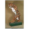 Image 2 : 94" Paper Mache Tiger fixed to Base with Wheels 
