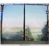 Image 1 : Fantasy Painting with Castle  Scenic with Peacock in Forground on 2 Panels 