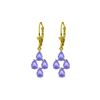 Image 1 : Genuine 4.5 ctw Tanzanite Earrings 14KT Yellow Gold - REF-63V2W