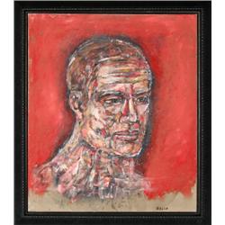 Leon Golub, Man's Head, Painting