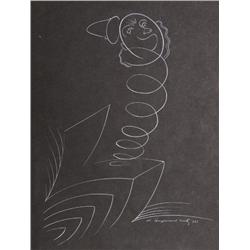 A. Raymond Katz, Jack in Box, Brush Drawing 