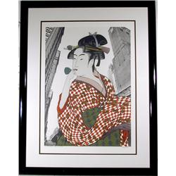 Michael Knigin, Playing a Poppin, Utamaro, Serigraph