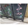 Image 13 : Asian 4 Panel Lacquered Divider w/ Shadow Box Floral Design 24"L x 18"H (Very Fragile)