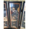 Image 3 : Asian 4 Panel Lacquered Divider w/ Shadow Box Floral Design 24"L x 18"H (Very Fragile)
