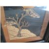 Image 5 : Asian 4 Panel Lacquered Divider w/ Shadow Box Floral Design 24"L x 18"H (Very Fragile)