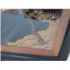 Image 6 : Asian 4 Panel Lacquered Divider w/ Shadow Box Floral Design 24"L x 18"H (Very Fragile)
