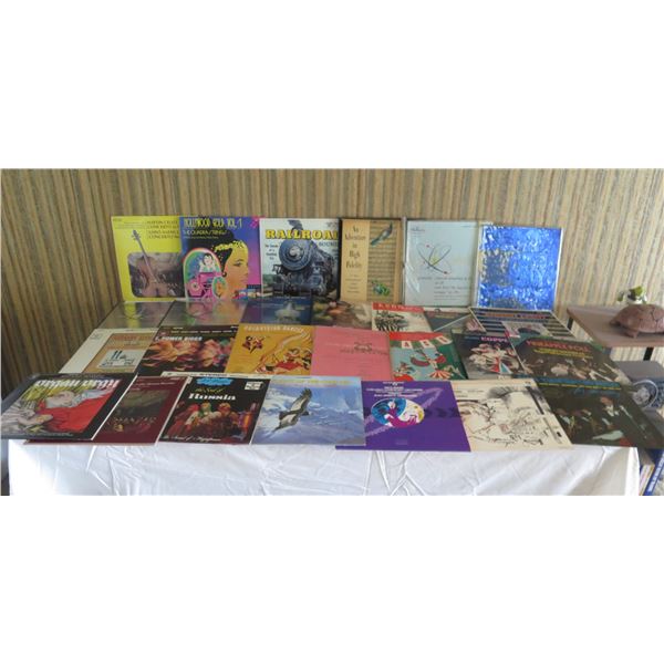 Multiple Vintage Vinyl Records: Hollywood Gold, Polynesian Dances, Showboat, etc