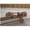 Image 7 : Carved Wooden Salt & Pepper Shakers, Round Fan & Catapult w/ Bear Décor