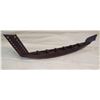 Image 1 : Carved Wooden Canoe Ship Décor 14"L X 4"H