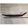 Image 8 : Carved Wooden Canoe Ship Décor 14"L X 4"H