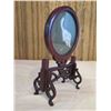 Image 2 : Round Cat Artwork on Wooden Stand 7.5"H