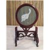 Image 3 : Round Cat Artwork on Wooden Stand 7.5"H
