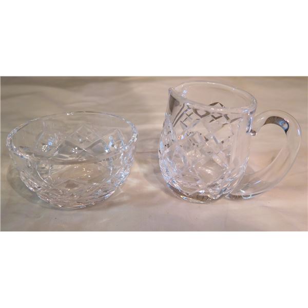 Waterford Cut Glass Bowl & Mug w/ Handle