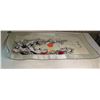 Image 1 : Asian Floral Artwork w/ Oriental Characters 47"x22"