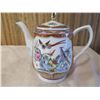Image 17 : Hand-Painted Tea Pot, Creamer & Sugar Bowl w/ 6 Cups & Saucers, Made in China