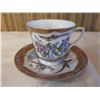 Image 3 : Hand-Painted Tea Pot, Creamer & Sugar Bowl w/ 6 Cups & Saucers, Made in China