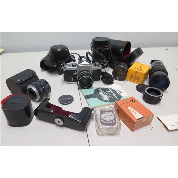 Miranda 35mm Camera w/ Multiple Lenses, Cases, Gauges, etc