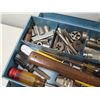 Image 8 : Multiple Hand Tools: C-Clamps, Files, Vintage Hand Drill, Hammers, etc in Metal Box