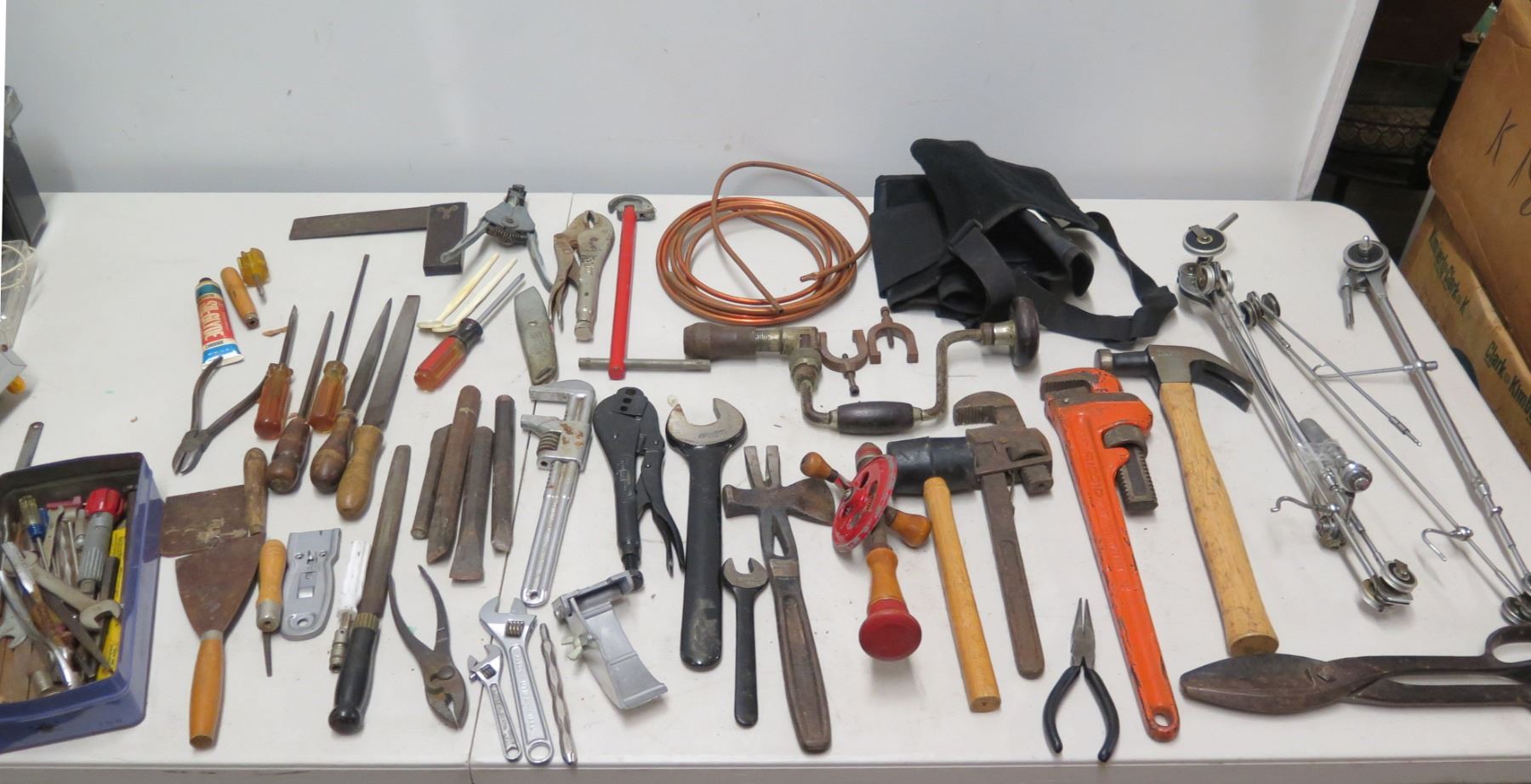 Multiple Hand Tools Multiple Hand Tools: Wrenches, Files, Spreaders, Screwdrivers, Hammers, etc