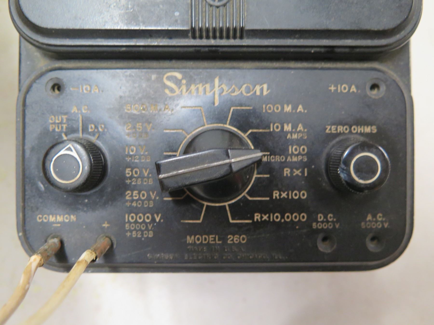 Simpson Capacometer Multiple Transistors, Capacitors, Bulbs, Simpson Electric Meter, etc