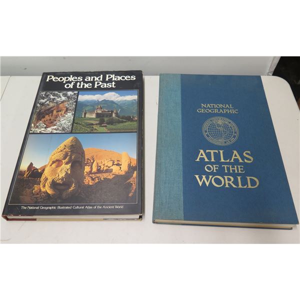 Qty 2 Books: Peoples and Places of the Past & National Geographic World Atlas