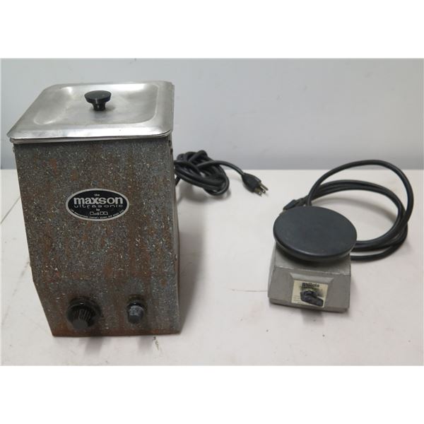 L & R Maxson Ultrasonic Cleaner & Buffalo Dental Vibrator No. 1