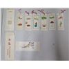 Image 1 : Qty 6 Asian Block Art Bookmarks w/ Maker's Mark & 2 Envelopes w/ Oriental Writing